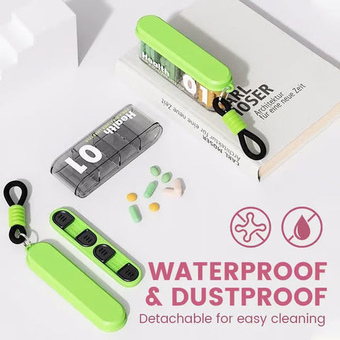 4 Compartments Portable Sealed Pill Organizer