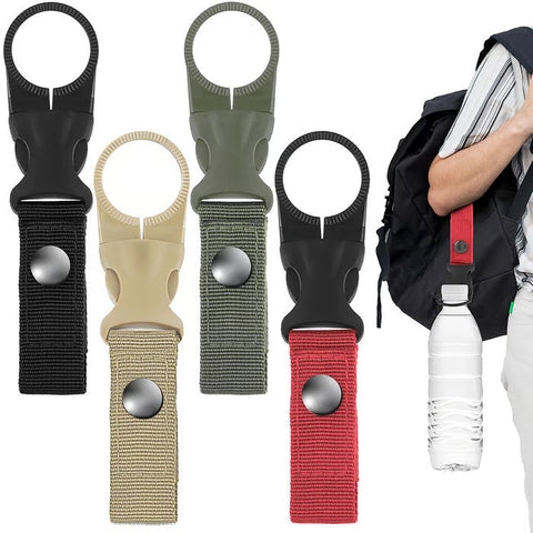 Nylon Water Bottle Buckle Holder Hook (4 Colors/Set)